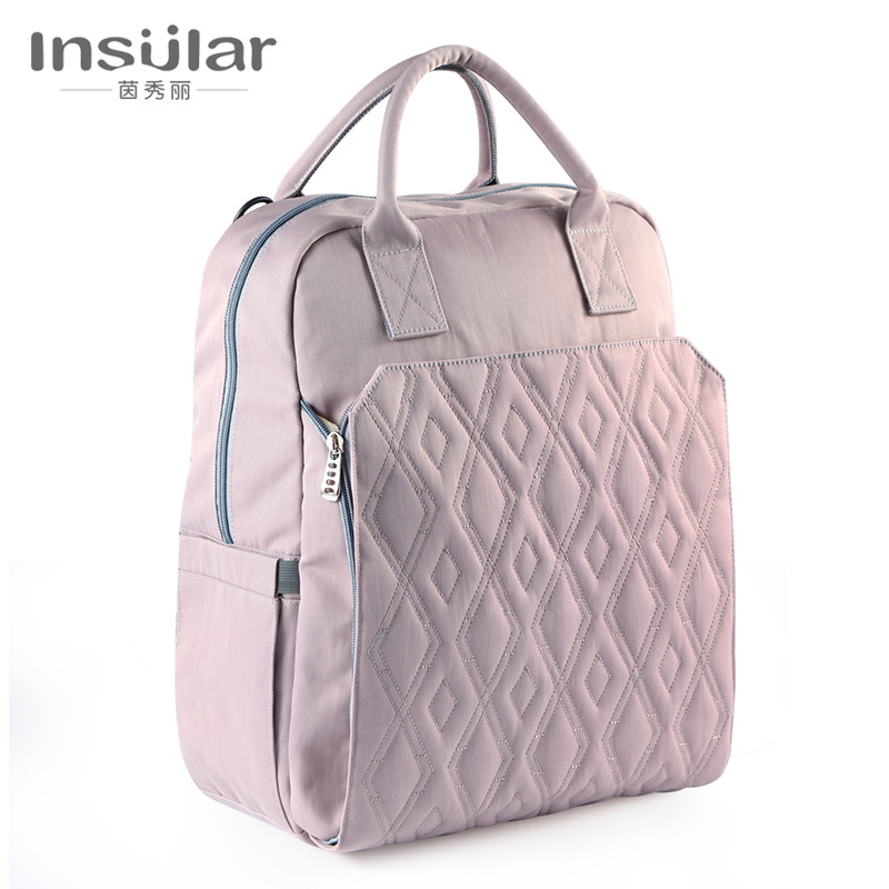 Mochila impermeable de gran capacidad para madres, con compartimento para botellas de aislamiento, ideal para uso exterior y viajes.