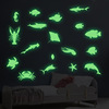 Creative marine dinosaur on wall, decorations indoor, wallpapers, fluorescence sticker, handmade