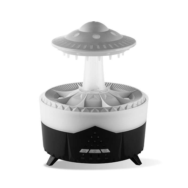 デザインの創意的な雲雨滴加湿器家庭用寝室のデスクトップ小型携帯霧量カラフルな水滴アロママシン|undefined