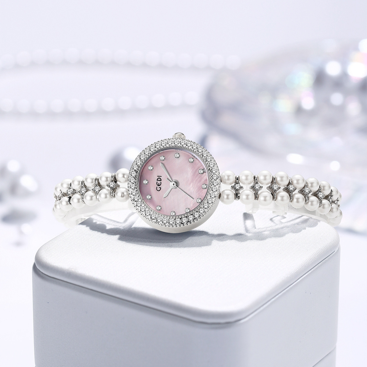 Orologio da donna in madreperla colorata e di lusso in stile cinese Goldie, al quarzo, di alta gamma_voghion.com