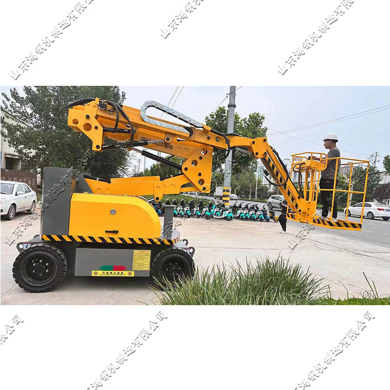 自行走曲臂式升降工作平台 数控式高空作业升降台 车间厂房升降台