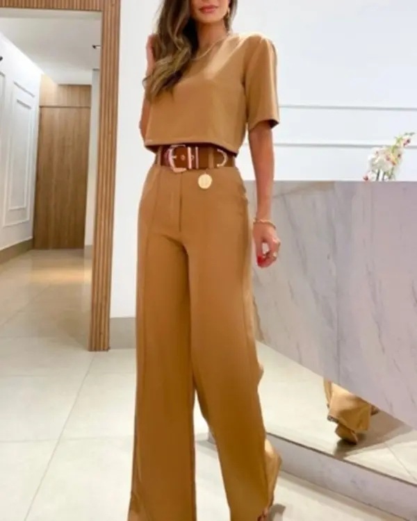 Comfortable T-shirt and Pants Set