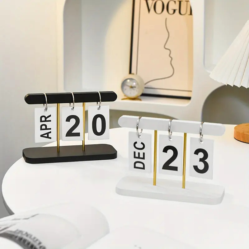 Modern Minimalist Luxury Flip Calendar Desk Calendar Ornament for Home Living Room Entrance Office Desktop Wine Cabinet Photo Prop Modern Minimalist Luxury Flip Calendar Desk Calendar Ornament for Home Living Room Entrance Office Desktop Wine Cabinet Photo Prop