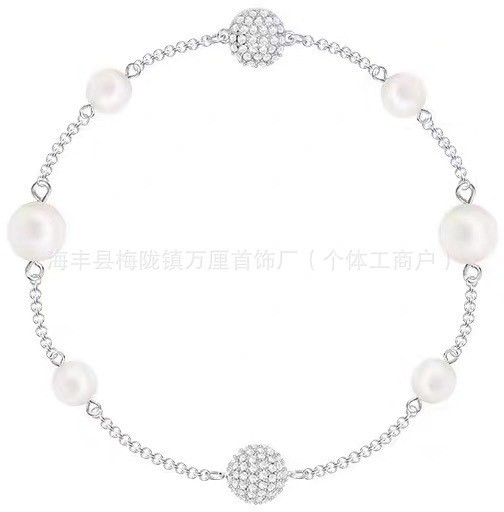 珍珠泡泡手链【白金色】