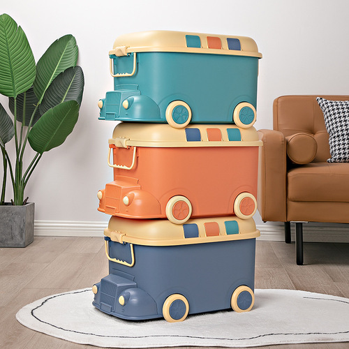 Carefully selected thickened extra large capacity storage box household plastic children's toy organizer cartoon locomotive organizer box