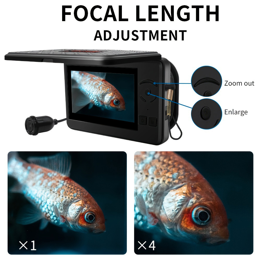 Buscador de Peces Visual Erchang 4.3 con Visión Nocturna, Monitor de Video Infrarrojo para Pesca, Cámara en Existencia para Pesca Nocturna