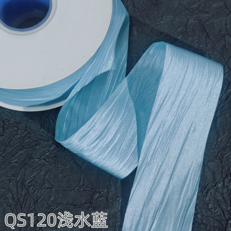 Impresión de la cinta arco regalo cuerda cinta plisada coreana accesorios de embalaje en stock al por mayor Corea del Sur cinta de poliéster