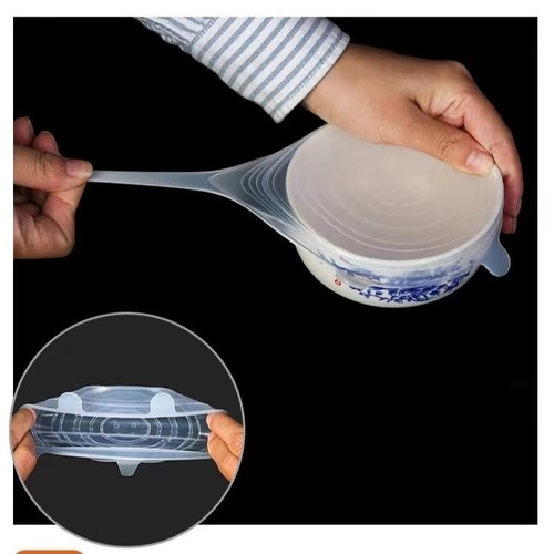 Silicone Food Storage Cover Set of 6 Food-Grade Silicone Covers Stretchable Sealing Fruits and Vegetables Kitchen Refrigerator Preservation