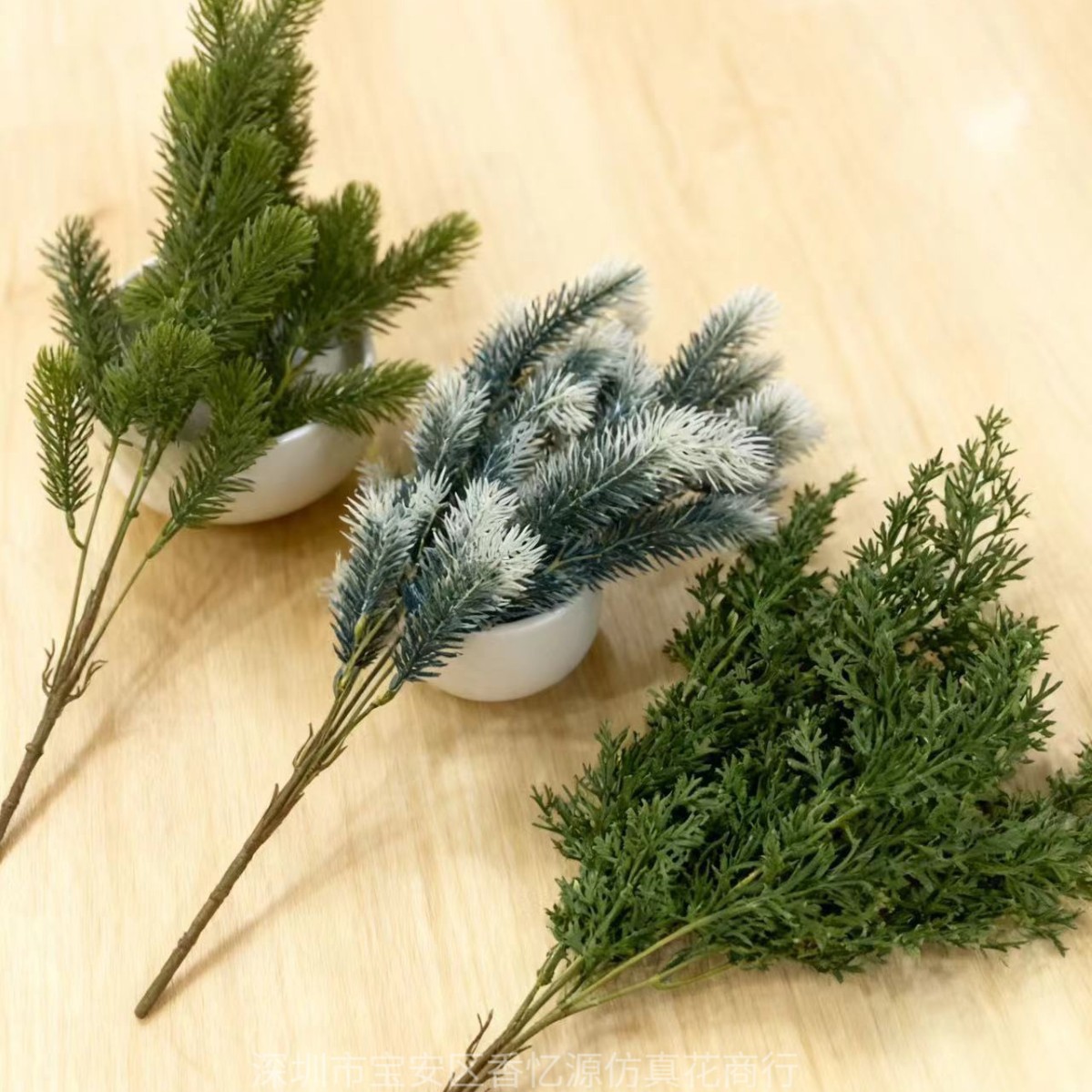 Explosiones transfronterizas de plástico de pino flores de decoración flores de Navidad DIY colgante decoración de fiesta de Navidad pinos image 4