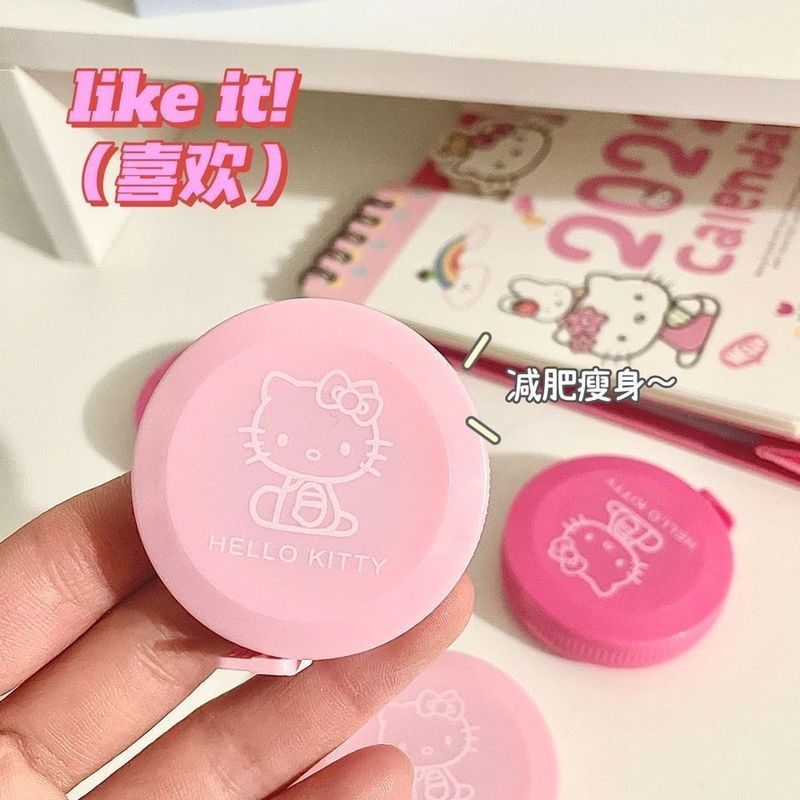 かわいいKTミニ巻尺1.5m自動伸縮携帯小巻尺軟尺量三囲物差し|undefined