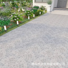 屋外寄木細工の床石中庭レンガ B&B 庭テラスヴィラガーデン滑り止め耐摩耗性床タイル 600X600