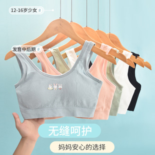 Girl's underwear student junior high school student development period printed tube top female older children cartoon vest adolescent wrapped chest