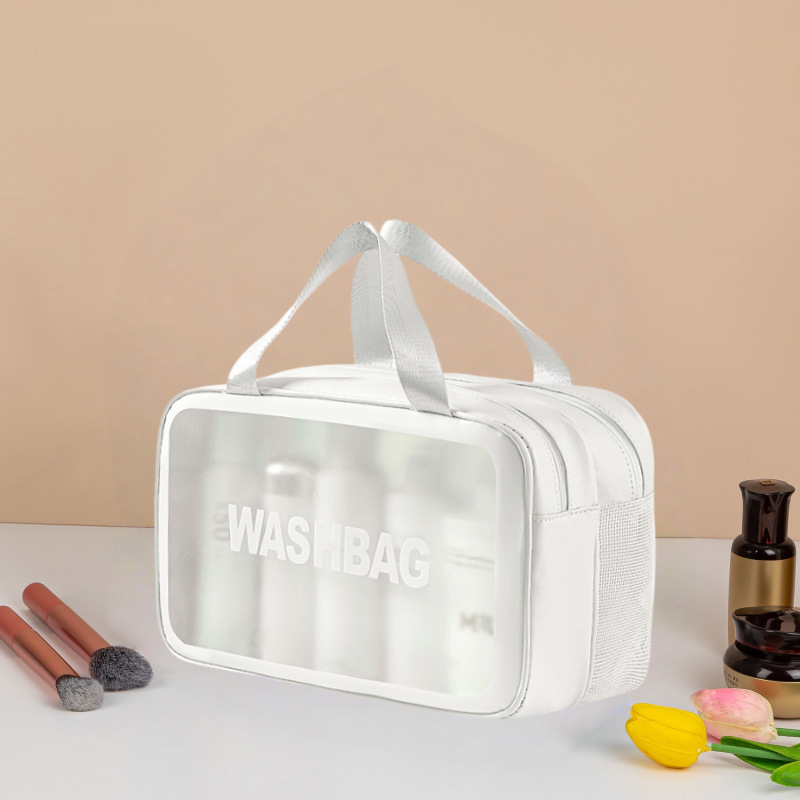 新しい便利な乾湿分離女性用化粧品バッグ防水トイレタリーバッグ大容量旅行水泳トイレタリー収納袋|undefined