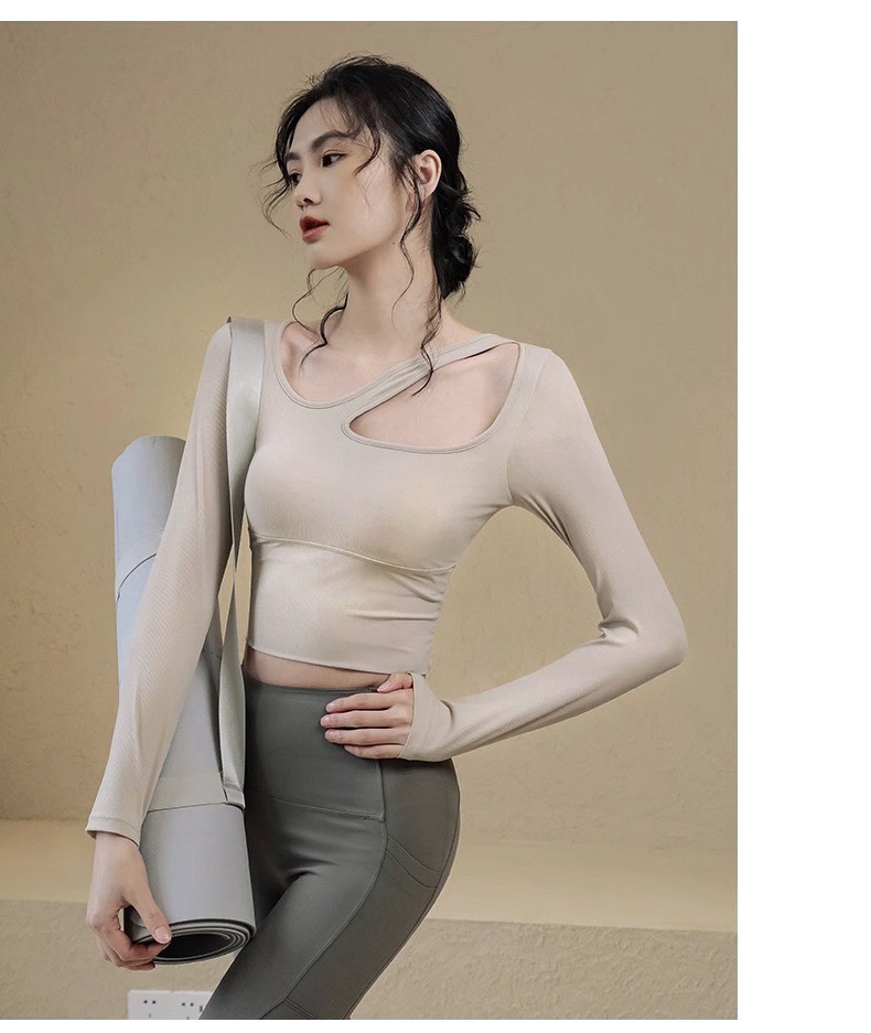 Stretch Quick Dry Long Sleeve T-Shirt Women's Fitness, Running, Yoga Tops, Gym Clothes Women_desvips.com
