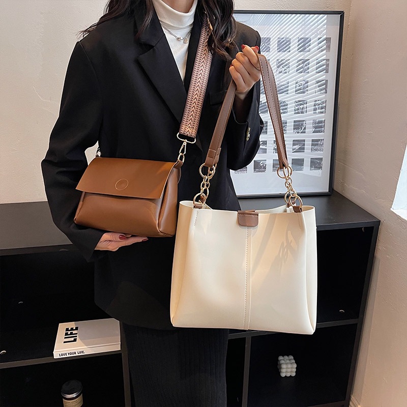 Nuevo bolso femenino 2023 nuevo estilo de gran capacidad moda estilo occidental bolso de madre textura viajero bolso de hombro retro image 4