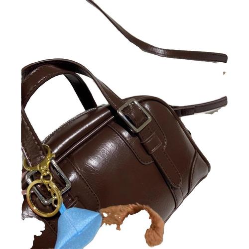 Glamorous Niche Women's 2024 New Korean Style Autumn/Winter Retro Black Handbag Shoulder Bag Crossbody Bag