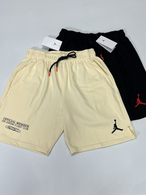 2024 New Summer Men's Casual Sports Pure Cotton Printed Embroidered Drawstring Five-Point Pants Basketball Shorts