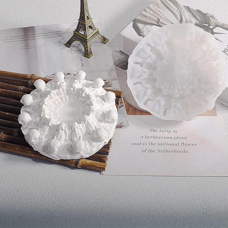 Skull Ashtray MolD Diy Gypsum Cement Gothic 3D Skull Storage Box Glue MolD