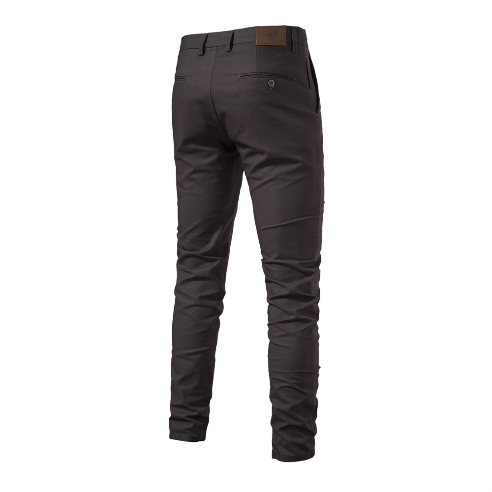 2023 Primavera e Autunno Pantaloni Casual da Uomo Nuovi Formato Europeo Traspirante Pantaloni da Uomo in Cotone Traspirante di fascia Alta Business Versatile_voghion.com