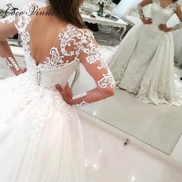 sexy removable wedding dress