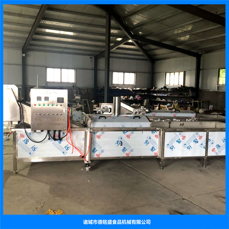 油炸宽条馓子全自动油炸机 香油和面粗馓子油炸机 炸馓子机器