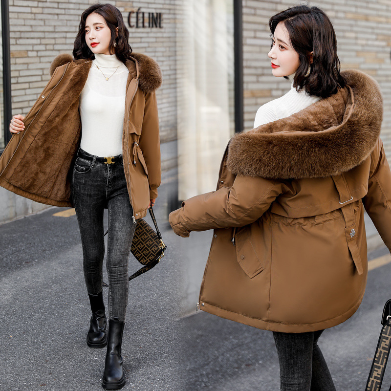 Anti-temporada para superar el abrigo de algodón largo de las mujeres y el invierno de 2023 nuevo abrigo de algodón chaqueta de algodón image 3