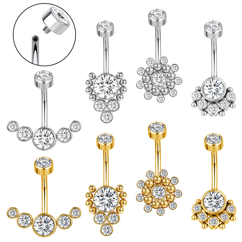 Silver pointed spike labret stud material detail