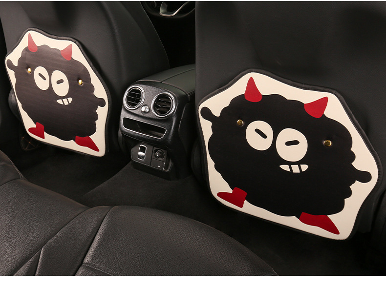 Small bacteria ladies cute cartoon chair back anti-kick cushion car seat chair back anti-fouling cushion back suspension type