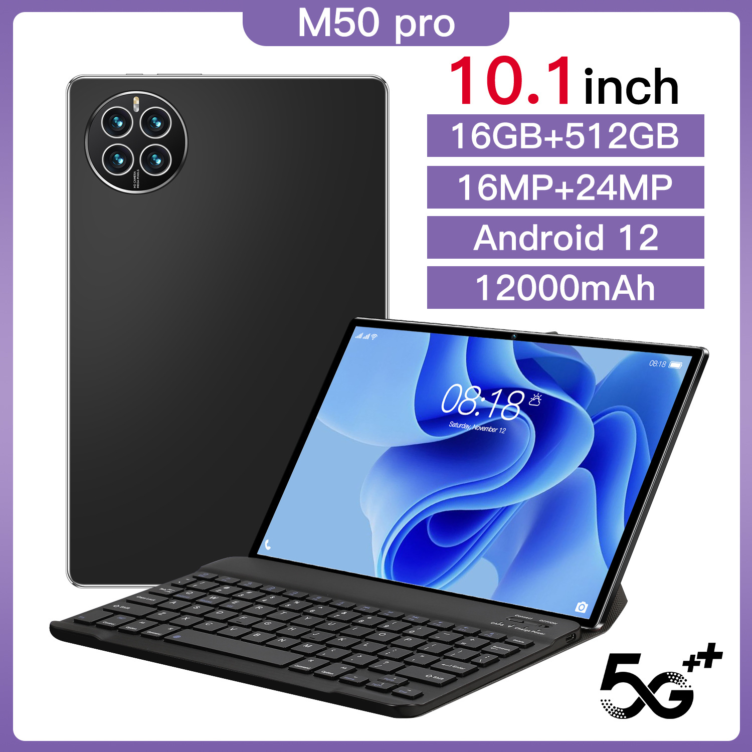Source Manufacturer Cross-Border Tablet 10inch M50 Dual Sim Dual Standby Bluetooth Call Aliexpress Shopee Tk Hot Model