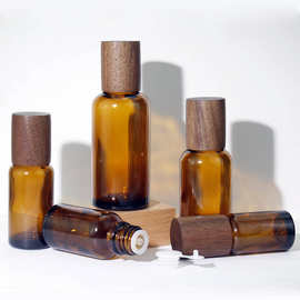 木盖茶色精油瓶 10ml15ml20ml30ml50ml100ml 棕色玻璃精油分装瓶
