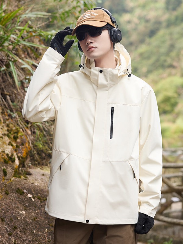 山系秋冬季户外黄色三合一冲锋衣男女款防泼水企业登山服外套定制|undefined