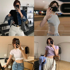クロスボーダー半袖tシャツ女性韓国版新型外国貿易ins痩せショートファッション上着女性ファッション卸売り