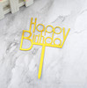 Yayli cake 色 Golden Happy Birthday Happy Alphabet Mirror Mirror reflux cake small dessert decoration