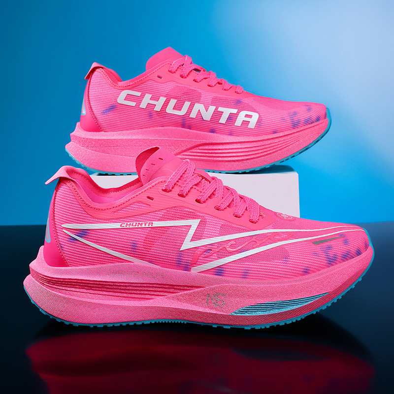 Wholesale cross-border lightweight running shoes, men's and women's sports shoes, student running shoes, carbon plate youth running shoes, one pair for dropshipping