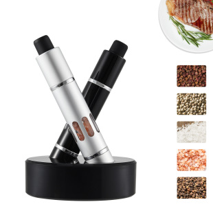 Spot Pepper Grinder Household Aluminum Alloy Sea Salt Black Pepper Grinding Bottle Pepper Grinder Single Hand Grinder