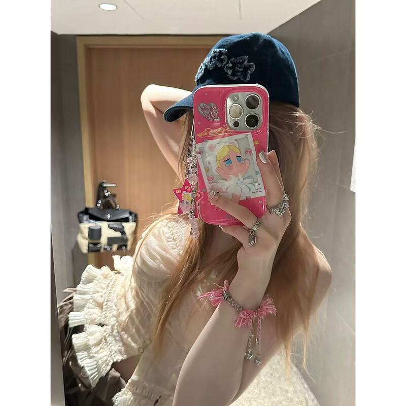 Pink Sports Ballet Girl Crying Baby Suitable for Apple 16Promax Mobile Phone Case Iphone14/13/15 Pendant