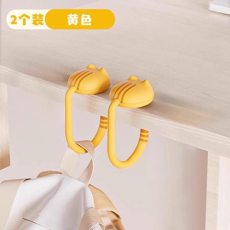 【2025年新スタイル】スクールバッグフック、テーブルサイドパンチフリー、学生デスク専用デスクサイド取り外し可能なバッグハンガー|undefined