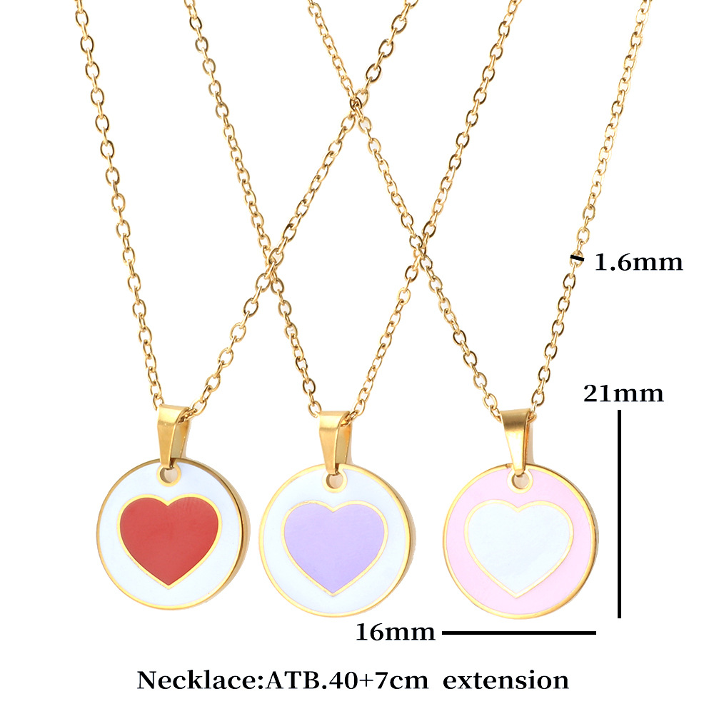 Designer leichte Luxus K Gold Halskette Titan Stahl verblasst nicht Liebe Damenschmuck vielseitiger Anhänger Schlüsselbeinkette_voghion.com