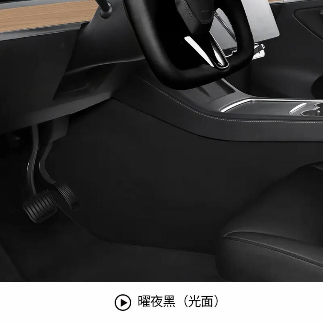Tesla Model Y/3, Tesla Armrest box pad - tesla-model-3-black-without-lines-driver-passenger-side-2pcs