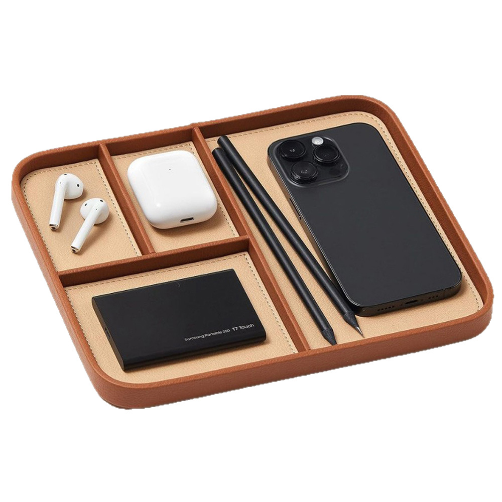 Disco de almacenamiento de valet de escritorio de Amazon, bandeja de cabecera a juego de color de moda, joyería, canasta de almacenamiento para teléfono móvil