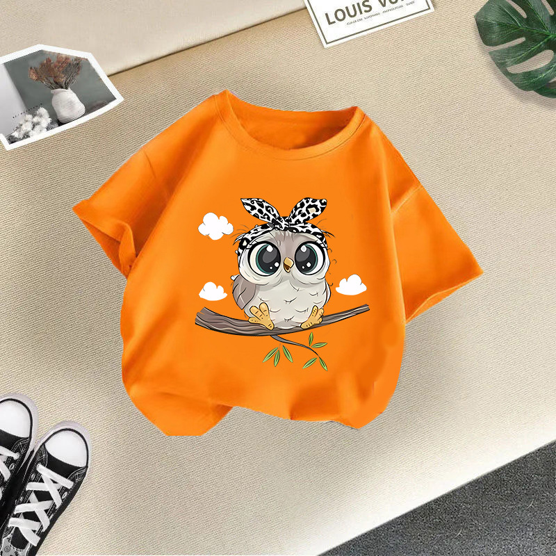 Búho naranja manga corta