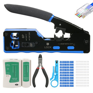 Cross-border six types of network pliers suit CAT6 network pliers 8P6P network cable crimping tool straight-through crystal head crimping pliers