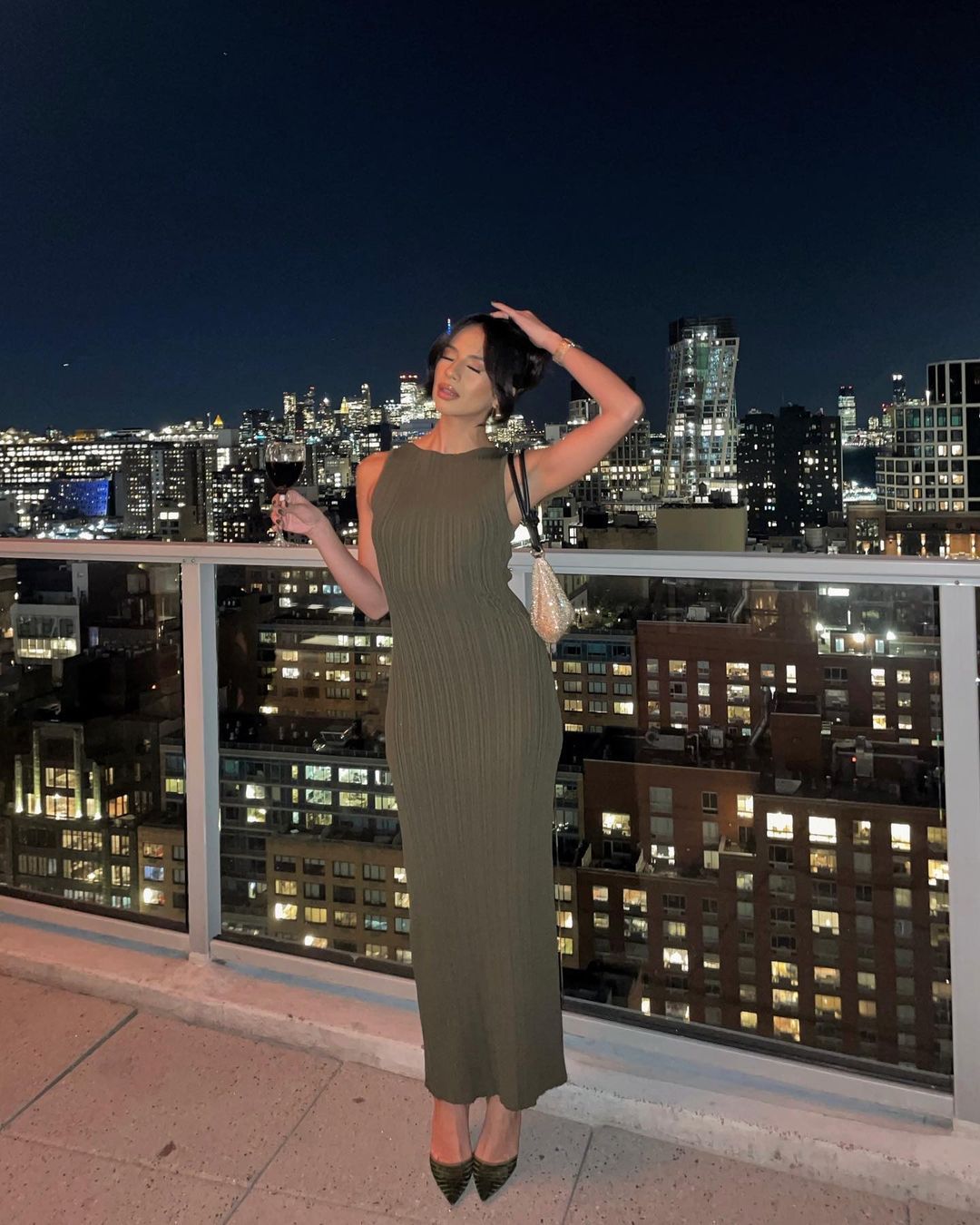 Covering Yarn Slimming Sleeveless Knitted Maxi Dress Casual Waist Tight Messy Sunken Stripe Maxi Dress Women