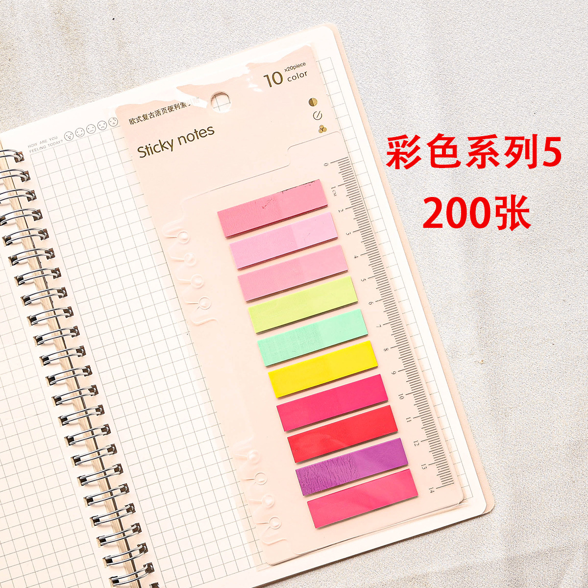 Fabricantes al por mayor PET 10 colores 200 etiquetas de índice transparentes para estudiantes de lectura etiqueta de oficina pegatinas impermeables