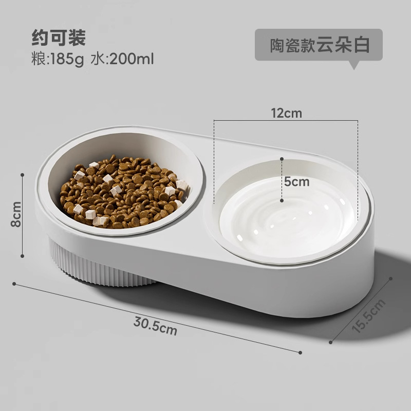 Tazón para gatos Tazón para comida para gatos Tazón doble de cerámica Tazón para perros Tazón de arroz para gatos Tazón de arroz para gatos Tazón de comida para gatos Tazón de agua para beber Tazón para mascotas