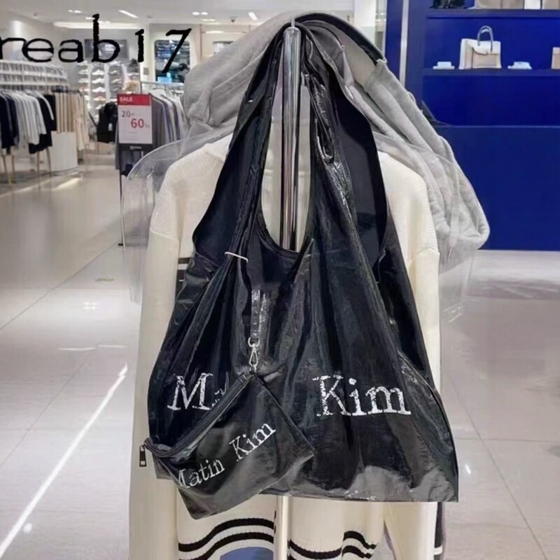 Korean Purchasing Agent Matin Bag Handbag Large Capacity Single Shoulder Mother-Daughter Kim Bag Retro Simple Metal Tote Bag