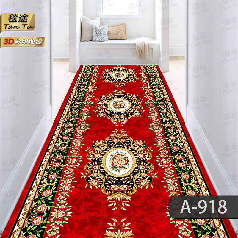 Flower carpet 3D cutting floor mat door entrance corridor aisle corridor stairs strip home carpet Hotel