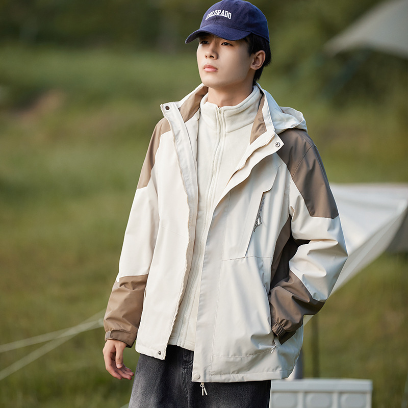 Nuevo abrigo impermeable a prueba de viento transfronterizo chaqueta interior con capuz para hombres herramientas de ropa de asalto al aire libre para mujeres