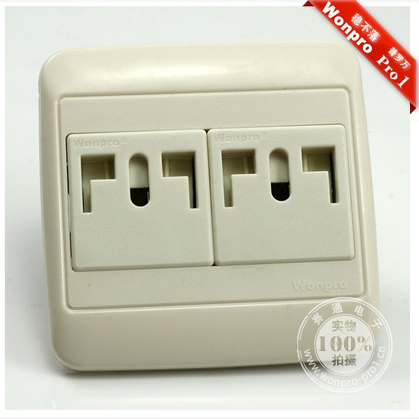 直销赛通稳不落WF-6C2.R2 大型商场专用特殊86型两位工业墙壁插座