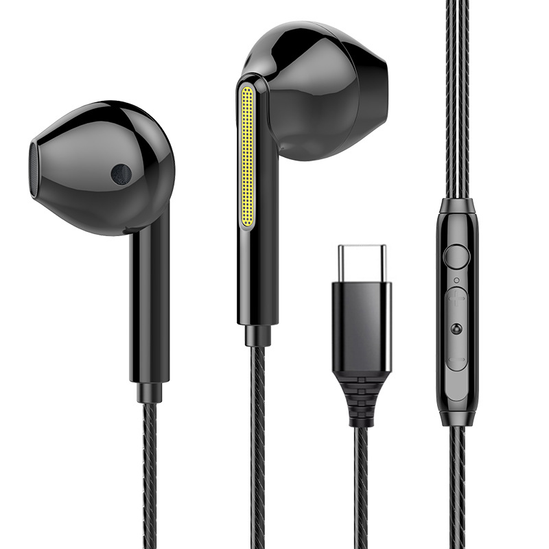 Nuevos auriculares con cable tipo C, intraaurales, de alta fidelidad, con control por cable para teléfono móvil, para juegos y deportes electrónicos, compatibles con Apple